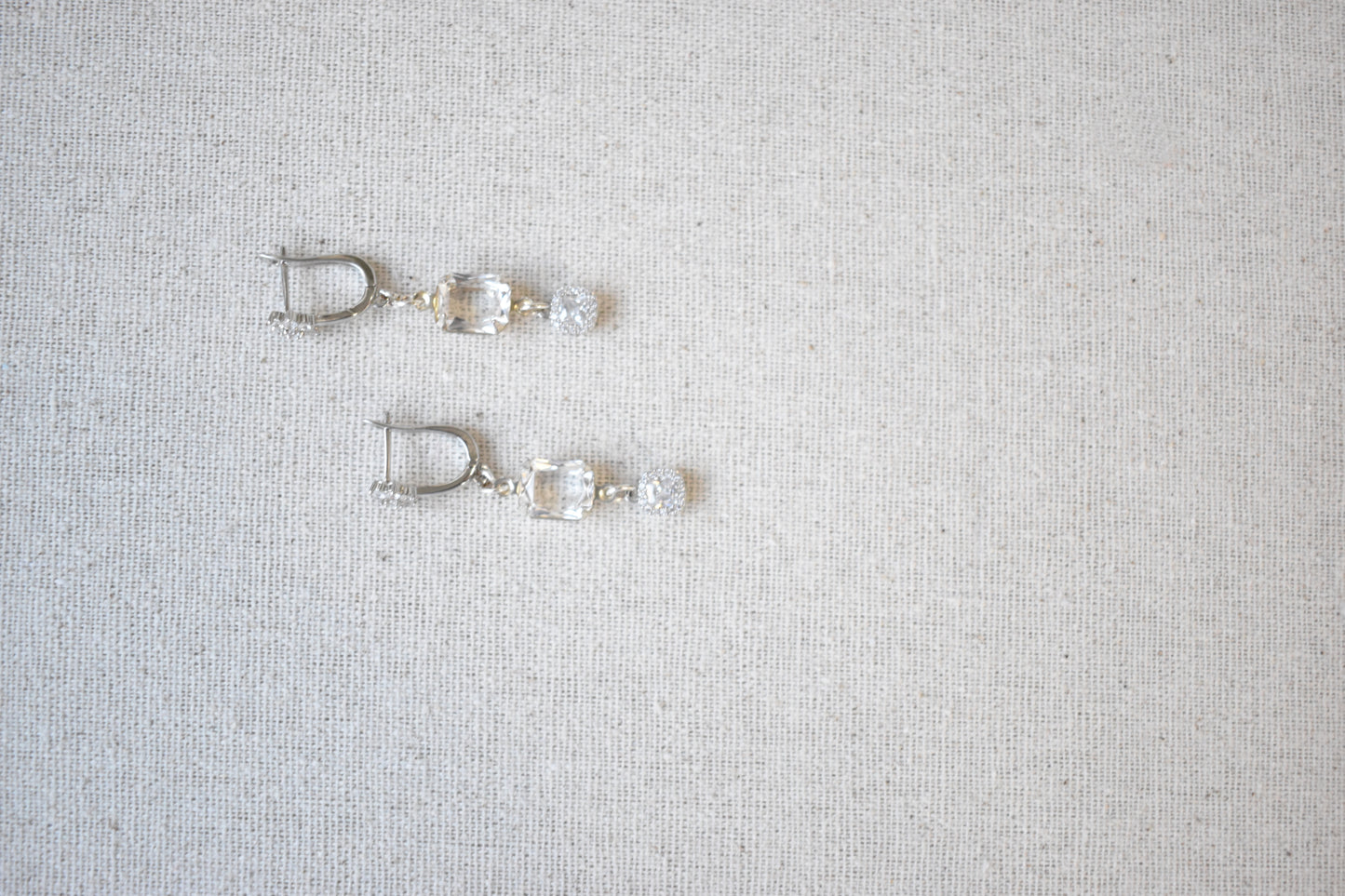 The Leontine -Vintage Austrian Glass Drop Earrings | Gold or Silver | Bridal & Occasion Jewelry
