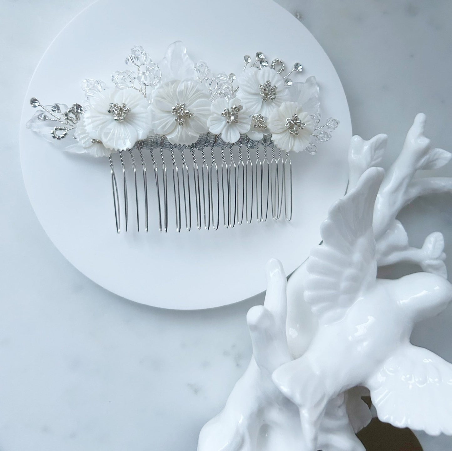 The Isabeau – Mother of Pearl Bridal Hair Comb