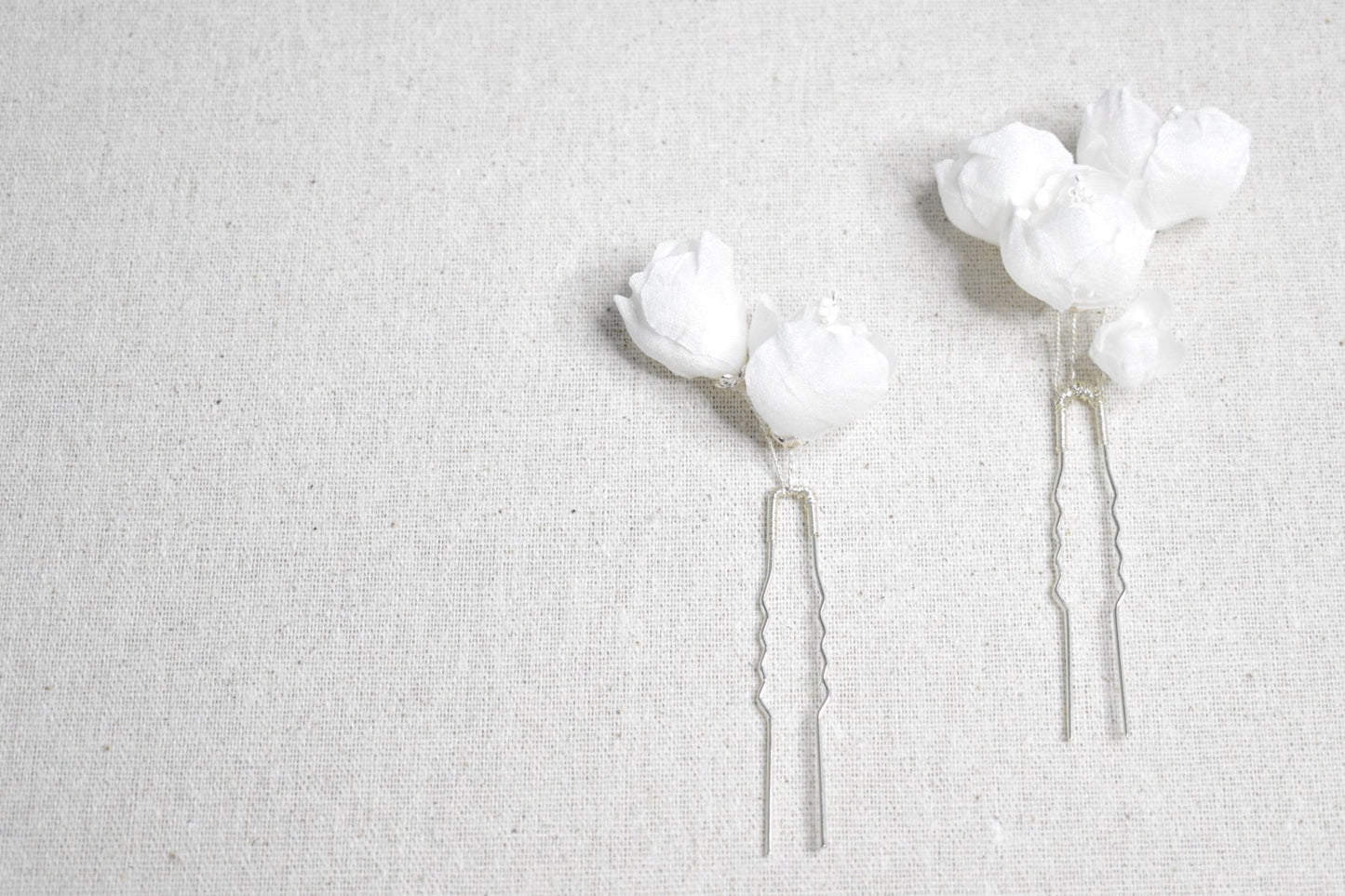 The Odette Hair Pins | Silk Bridal Hair Pins | LAFORET