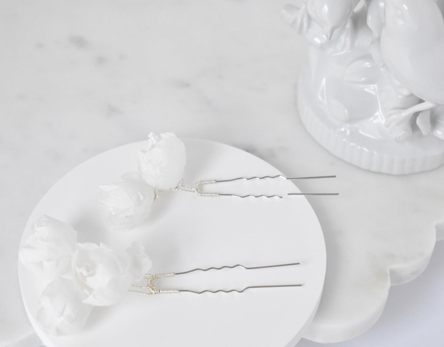 The Odette Hair Pins | Silk Bridal Hair Pins | LAFORET