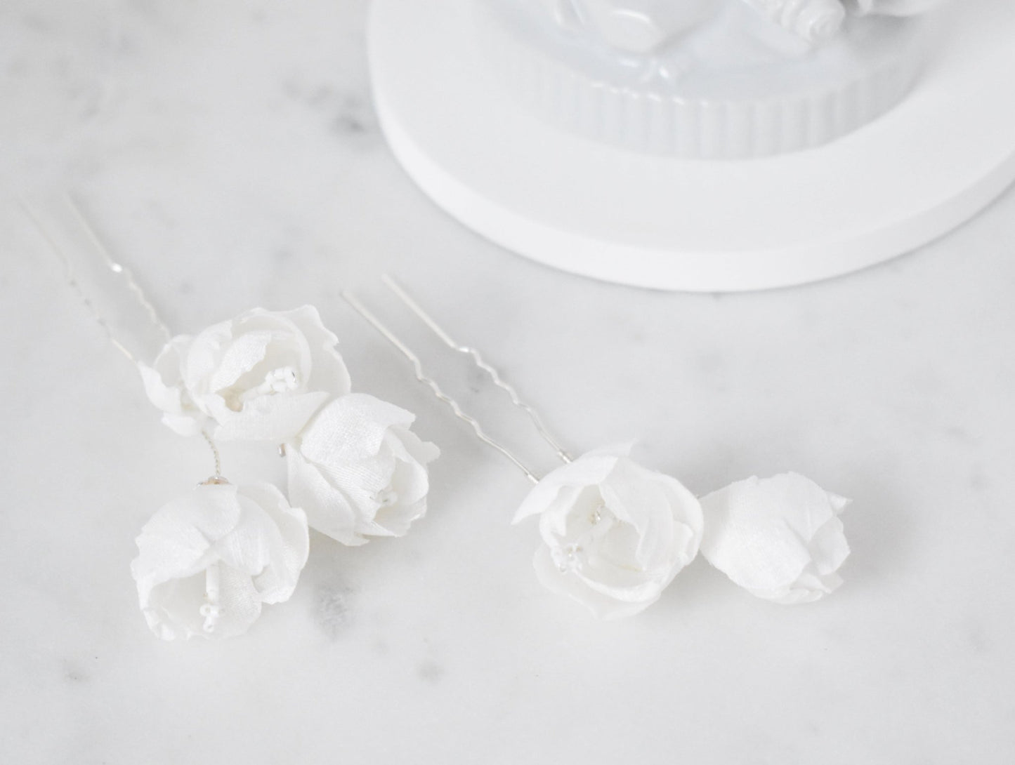 The Odette Hair Pins | Silk Bridal Hair Pins | LAFORET
