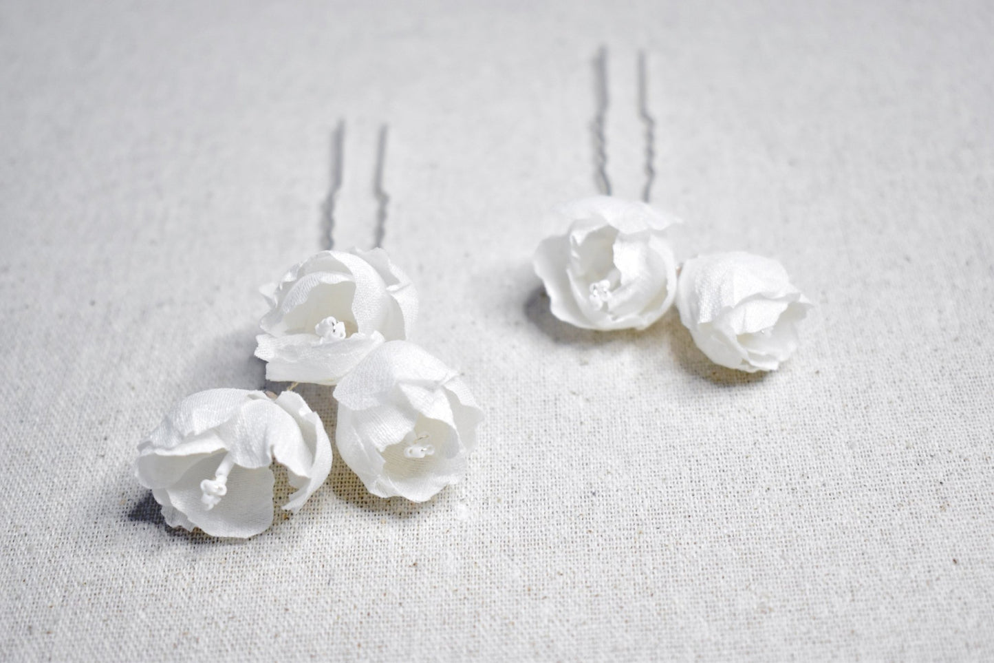 The Odette Hair Pins | Silk Bridal Hair Pins | LAFORET