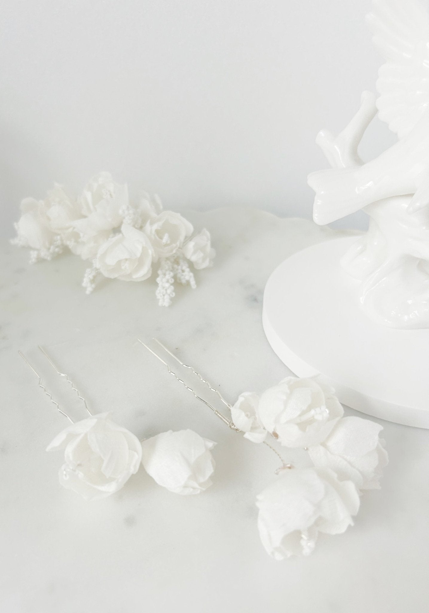 The Odette Hair Pins | Silk Bridal Hair Pins | LAFORET
